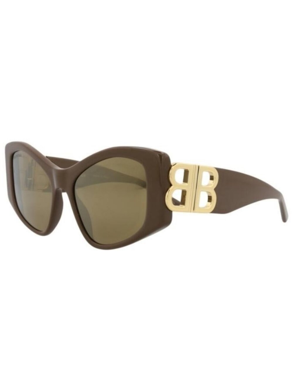 New Balenciaga Womens Cat Eye Brown Brown Bronze Fashion Designer Sunglasses